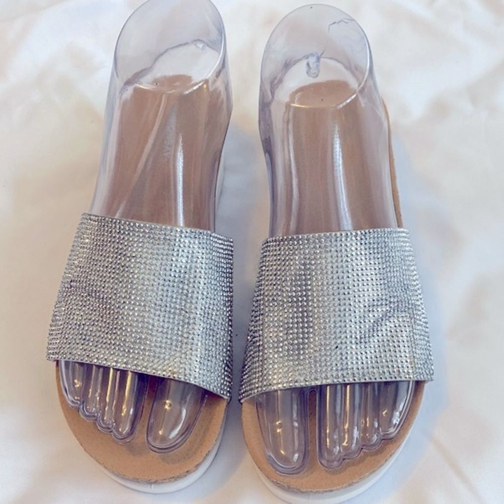 Unionbay Glitter Slide Sandals 6